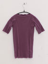 BASERANGE ruffled ribbed cotton T-shirt, Portugal BAS-TTOM3-CR-AU25-VENET PURPLE (TTO3-RB-000)